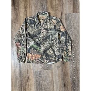 RedHead Silent-Hide Kids XL Mossy Oak Camo Button Down Shirt Long Sleeve Hunting